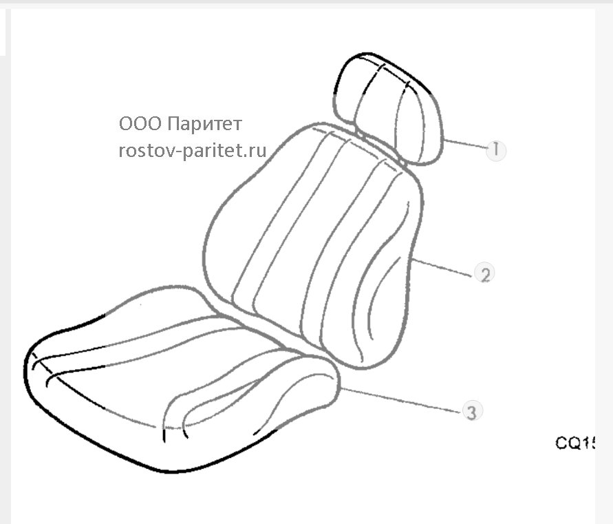 PADS FOR SEAT WITH PNEUMATIC SUSPENSION 